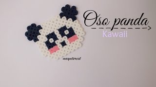 OSO PANDA KAWAII de hama beads perler beads [upl. by Wernher]