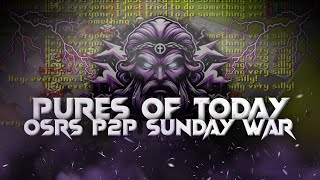 OSRS  PoT PURES OF TODAY FORCES TRANNY COWBOYS TO HIDE AT EDGE BANK  P2P SUNDAY WAR [upl. by Keriann564]