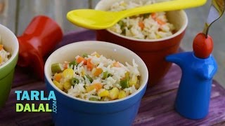 Vegetable Rice with Cheese Sauce by Tarla Dalal [upl. by Enirolf]