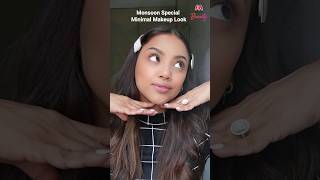 Minimal Makeup Look for Monsoon  Best Waterproof Makeup Products in India  Myntra Shorts [upl. by Bashemath]