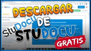 como descargar documentos de STUDOCU de forma sencilla sin rodeos [upl. by Palladin]