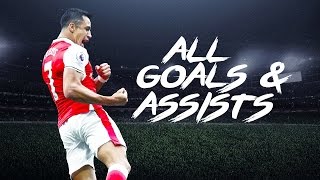 Alexis Sanchez  ALL 93 Goals amp Assists For Arsenal [upl. by Delbert]