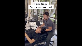 MASSIVE NECK PULL at the chiropractor shorts cracks [upl. by Aisetra]