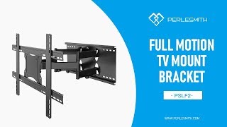 PSLF2 Full Motion TV Wall Mount Dual Extension Arms for 37quot  80quot TVs  PERLESMITH [upl. by Ewan292]