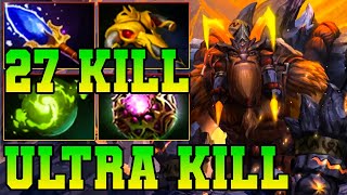 27 Kills  Ultra Kills Earthshaker Dota 2 Offlane Carry Pro Gameplay Item Build Guide 737 [upl. by Aierdna]