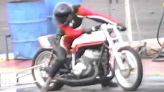 Drag racing 750cc H2 tripple Kawasaki [upl. by Enttirb]