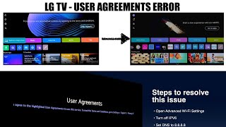 LG TV  quotUnable to Load User Agreementsquot Error  FIXED 🛠️ [upl. by Rubie]