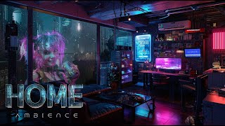 Home  Blade Runner Cyberpunk Apartment  Ambient Music [upl. by Ahsiemaj]