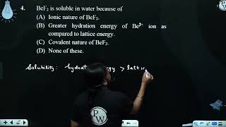 BeF2 is soluble in water because of [upl. by Nac744]