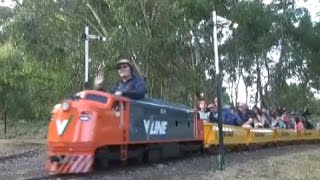 Cobden Miniature Railway New Years Eve Run 2016 [upl. by Bathilda247]