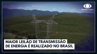 Maior leilão de transmissão de energia é realizado no Brasil  Jornal da Band [upl. by Salguod410]