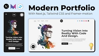 How to Create a Stunning Portfolio Website with Nextjs Tailwind CSS and Framermotion🌟 [upl. by Garey]