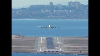 Airbus A380 landing at Nice Côte dAzur Airport [upl. by Lam]