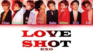 EXO “Love Shot” Sub indo Lirik Color CodedRomInd [upl. by Suidualc]