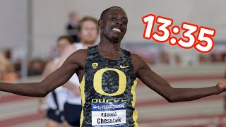 Edward Chesereks World Lead 5K For Oregon Full Race [upl. by Sink]