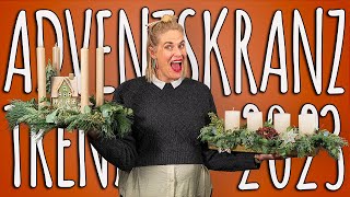 ADVENTSKRANZ TRENDS 2023  VON KLASSISCH BIS MODERN  DIY [upl. by Naed903]