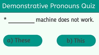 Demonstrative pronouns quiz  This  That  These and Those grammar quiz or test  Ladla Education [upl. by Emilie770]