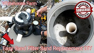 How To Change Pool Filter Sand DIY Sand Filter Maintenance [upl. by Lirva314]