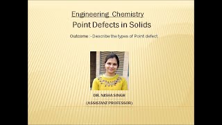 Point Defect By Dr Nisha Singh [upl. by Ocirrej]