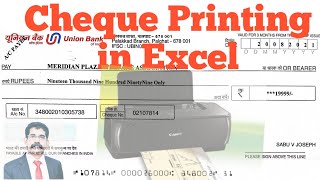 Cheque Printing Utility in Excel  Automated Cheque Printing  SVJ Academy [upl. by Disraeli]