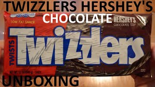 Unboxing Twizzlers Hersheys Chocolate Flavored Twists [upl. by Marvel]