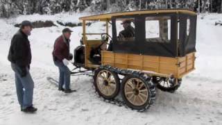 Vintage Rides  Model T Snow Flyer in Fairbanks Alaska [upl. by Lourie]