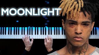 XXXTENTACION  MOONLIGHT  Piano tutorial [upl. by Ahsiral]