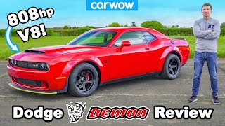 Dodge Demon review  060mph 14mile brake amp DRIFT test [upl. by Kazue]