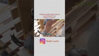 COMO HACER UNA SILLA CON PALETS PASO A PASO manualidadesfaciles manualidades reciclajecreativo [upl. by Garlinda]