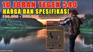 Daftar Harga Joran Tegek Terbaik 540  10 Rekomendasi Joran Pancing Murah tapi Kuat [upl. by Ecraep725]