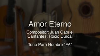 Amor Eterno Rocio Durcal y Juan Gabriel  Tono para Hombre  FA  Puro Mariachi Karaoke [upl. by Anelis]