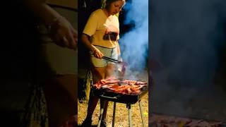 Campground Cookout 🥩🍺🏕️🌜 camp camping fypシ゚ fypage fypviralシ fyp carneassada mexico [upl. by Hendrickson]