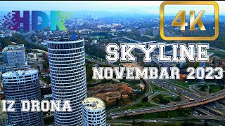 Skyline gradilište novembar 2023 iz drona HDR 4K [upl. by Audrie762]