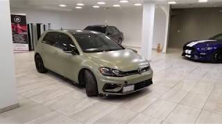 vinyl wrap Golf 7 R khaki green [upl. by Ereynihc]