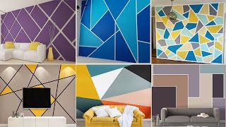 150 Geometric Wall Painting Designs Ideas 2024  Geometric Accent Wall Paint  Wall Painting Design [upl. by Magnus]