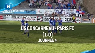 J4  US Concarneau  Paris FC 10 le résumé [upl. by Yereffej]