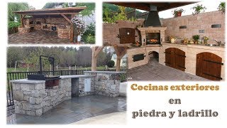 Cocinas exteriores  Piedra  Ladrillo [upl. by Katrinka]