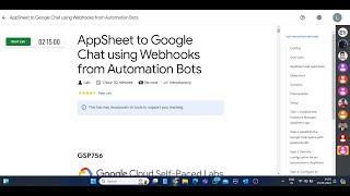 AppSheet to Google Chat using Webhooks from Automation Bots  Lab Solution  Qwiklabs Arcade 2024 [upl. by Alleyn]