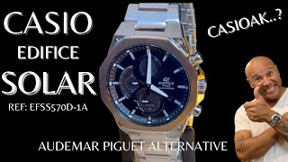 CASIO EDIFICE SOLAR WATCH REVIEW The real CASIOAK Alternative AP Royal OAK Ref EFSS570D1A [upl. by Ogeid]