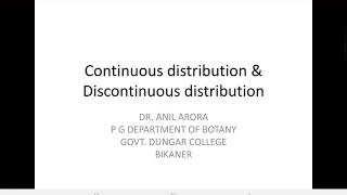 Continuous and discontinuous distribution of plants [upl. by Vizzone]