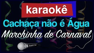 Karaokê  Cachaça não é água  Marchinha de Carnaval 🎤 [upl. by Immij]