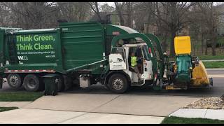 Waste Management Garbage Trucks in Action garbagetrucks trashtruck garbagecollection [upl. by Grinnell]