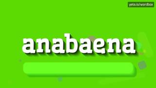 ANABAENA  HOW TO PRONOUNCE IT [upl. by Pride]