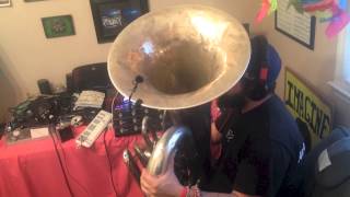 Guy Makes The Tuba Sound Like an Electric Guitar  Eclectic Tuba Loop Jam [upl. by Fanchon]