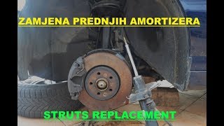 KAKO ZAMIJENITI PREDNJE AMORTIZERE  How to change struts  ROVER 75 [upl. by Ely]