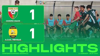 Cassina Calcio  ACOS Treviglio 11  Gol amp Highlights  Juniores Regionale 202425 [upl. by Lazor]