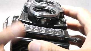 ROLLEIFLEX ローライフレックス 35F Planar プラナー 75mmF35（中村光学OH済）  純正革ケース  新品革ストラップ [upl. by Etnod]