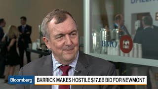 Barrick CEO Says Were Not Leaving in Commitment to Newmont Deal [upl. by Aziar]