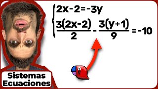 ✅ SISTEMAS de ECUACIONES LINEALES 2x2 de 1º Grado con FRACCIONES y PARÉNTESIS como Profe Alex R19 [upl. by Eberto]