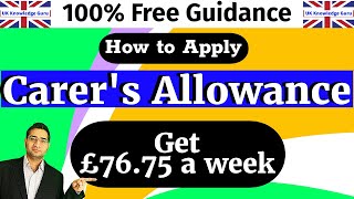 How to Apply Carers Allowance in the UK [upl. by Mazonson648]